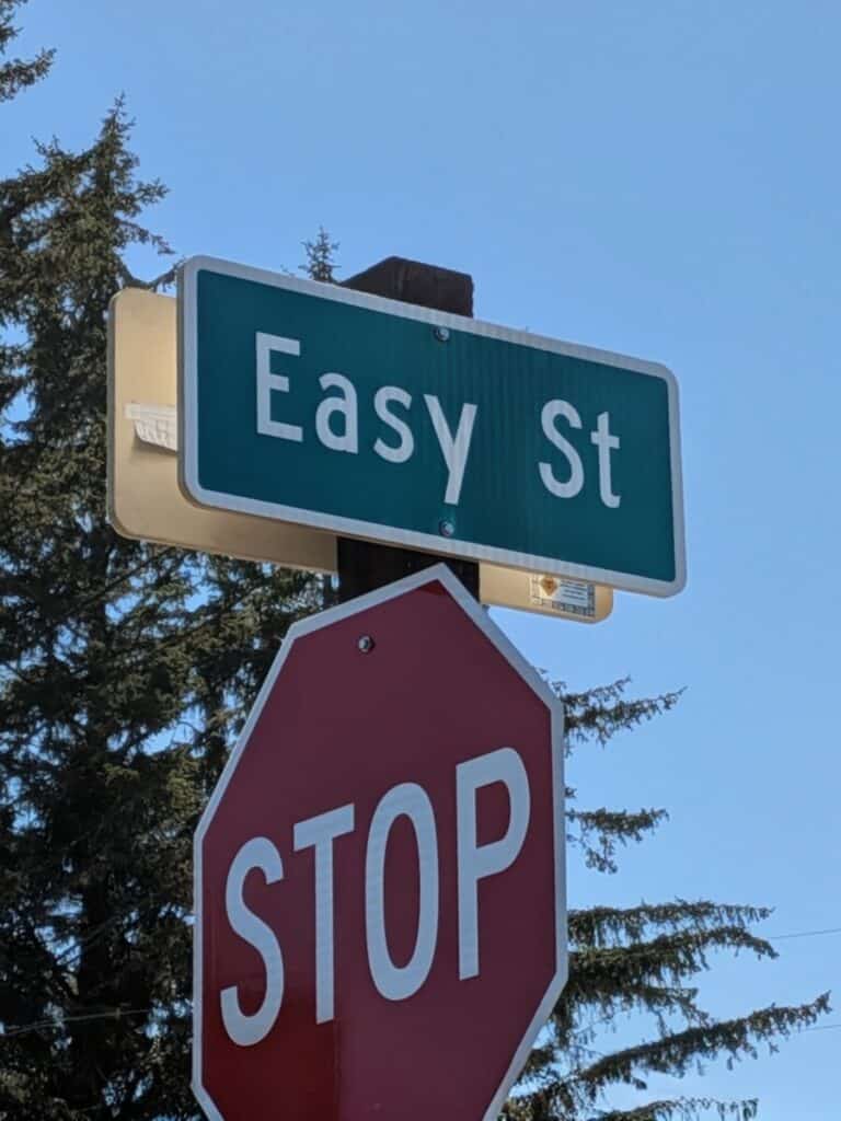 A large street sign saying "easy street" for 9 micro rest practices to prevent mid-day remote burnout.