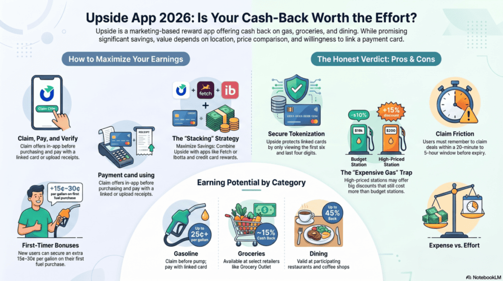 Infographic of Upside App Review, is it worth it?